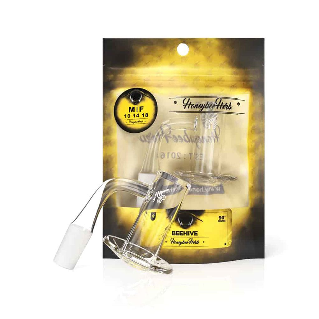 Honeybee Herb Beehive Quartz Banger - 90°