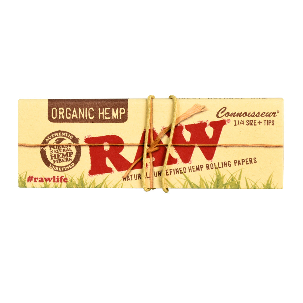 Raw Organic Hemp 1Â¼ Connoisseur Rolling Papers - 25PC