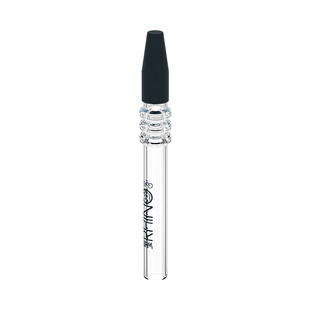 White Rhino Quartz Dab Straw V2 w/ Silicone Cap - 5" 25ct