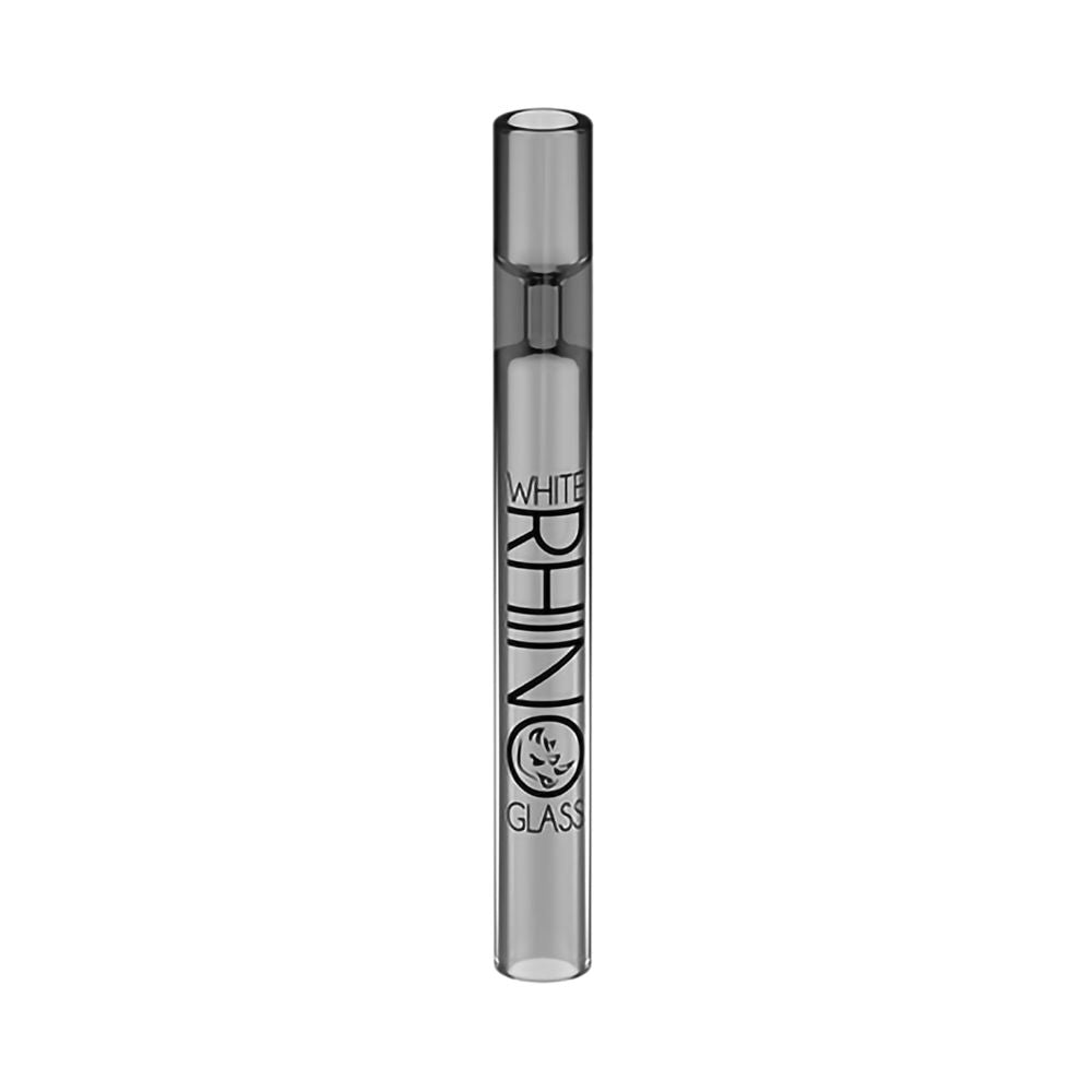 White Rhino Black Glass Chillum w/ Silicone Cap - 4" 25ct