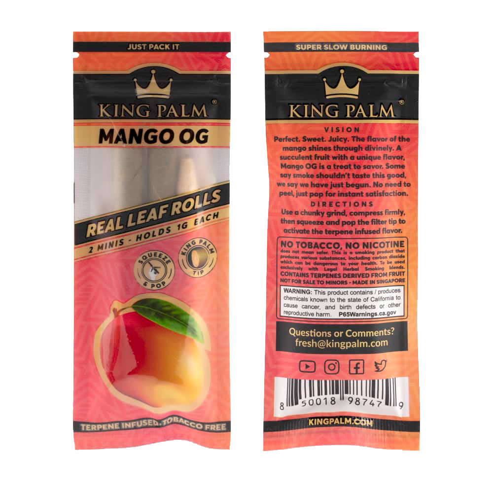 King Palms Hand Rolled Leaf Mini - 2pk 20pcs