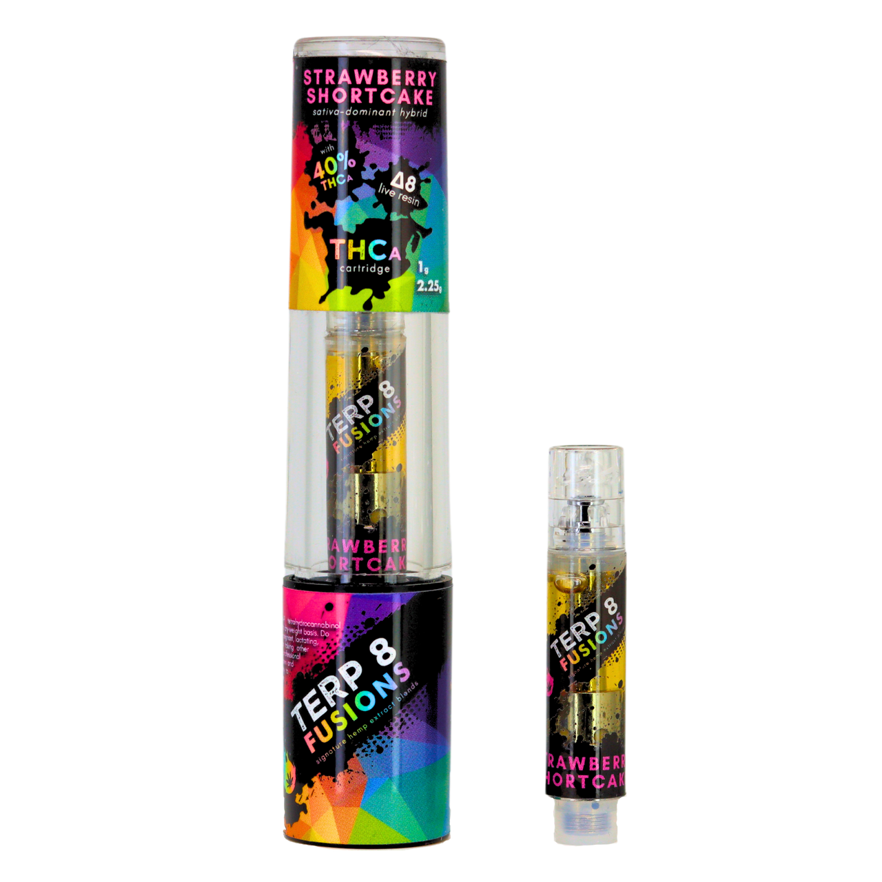 1-Gram Strawberry Shortcake THCA + D8 Live Resin Cartridge