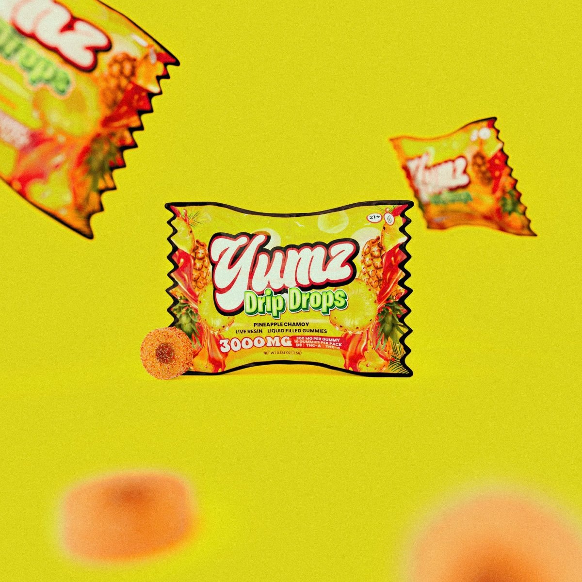 YUMZ DRIP DROPS | LIQUID FILLED THC GUMMIES | 3000MG