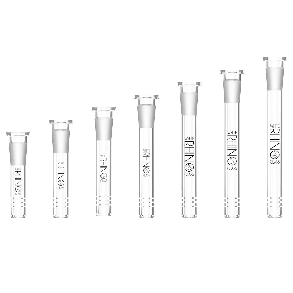 White Rhino Glass Downstems- 19/14mm / Asst Sizes - 49PC DISP